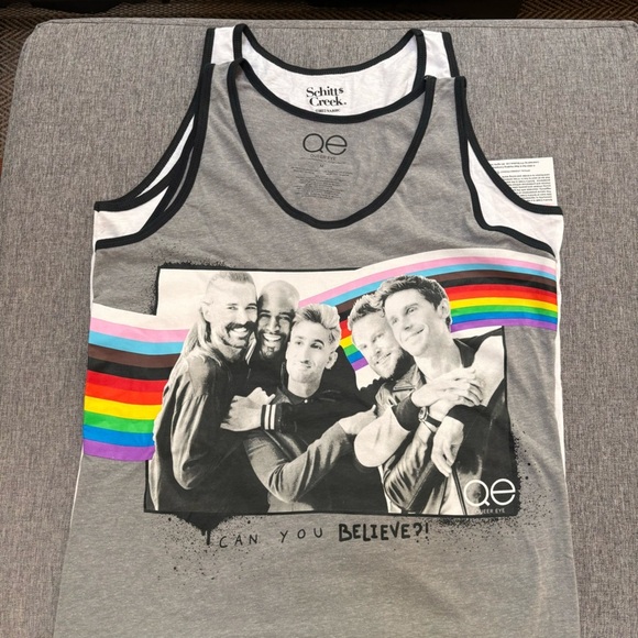 2 Size Medium Graphic Tank Tops, Schitts Creek/Queer Eye - Picture 9 of 11